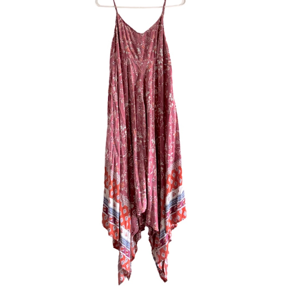 Spaghetti Strap Boho Festival Handkerchief
Midi Dress Size M